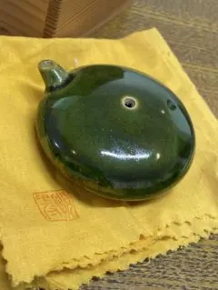 【珍品】美濃焼 織部焼 香道具 龍の頭型香合  龍頭香合 陶印あり 骨董 美濃焼伝統工芸品協同組合 | 織部香合