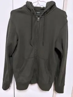 UNIQLOユニクロ ジップアップパーカー カーキ Ｓ 男女兼用