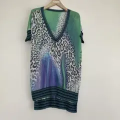 伊太利屋 レオパード柄 チュニック 半袖のサムネイル