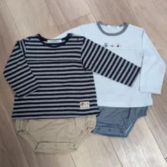 familiar 長袖 ロンパース セット 男の子 80cm