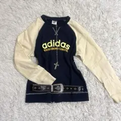 00s y2k adidas バイカラー　ロゴ　トレーナー　スポーツmix 海外