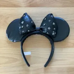 スタッズ付き　カチューシャ　ミニー　黒