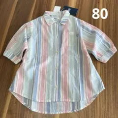 【BREEZE】シャツワンピース　長袖　80