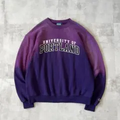 BoroSweat　鬼フェード　ボロ スウェット　褪色 パープル　カレッジ　L