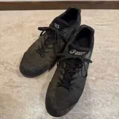asics 野球 スパイク ブラック オーダーヌバック - メルカリ