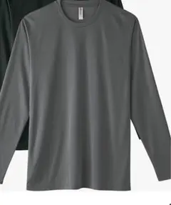 グリマー] 3.5オンス ダークグレーインターロック ドライ 長袖 Tシャツ