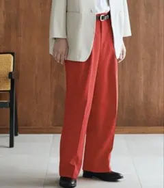 スラックス カラーワイド パンツ EMMA CLOTHES