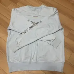 LEFT ALONE 刺繍ライトブルー スウェット