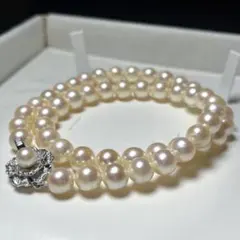 大珠 あこや本真珠 ネックレス 和珠 テリ巻き極上 7.9〜8.3㎜ M678