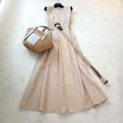 新品☘️　ZARA　ザラ お上品なコットン100%　ベルト付きシャツワンピース