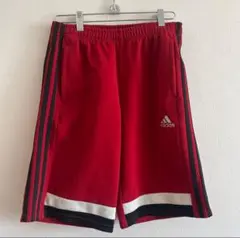 150cm adidas レッド ハーフパンツ 3本ライン