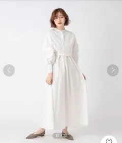 RIVEDROITEリヴドロワ 2way ベスト付きシャツワンピース　ロング　白