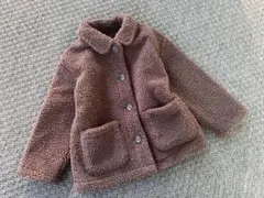 キッズ ボアコート ブラウン 襟付き 110 男女兼用　ユニクロ