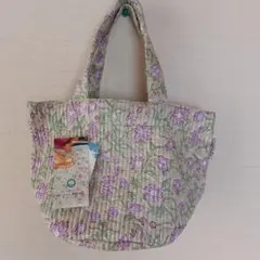 インドオーガニックコットン　ブロックプリント バケツミニバッグ　本日限り❗