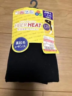 FIBER HEAT 裏起毛レギンス Lサイズ ブラック