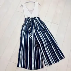【ANAP】2wayストライプ Vネック ワイドパンツ オールインワンのサムネイル
