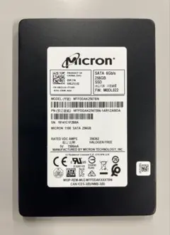 2.5インチ／SSD／256GB／SATA3.0／Micron／③