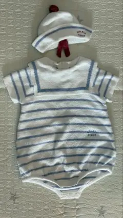 gelato pique（ジェラートピケ）スムーズィーボーダーマリンロンパース