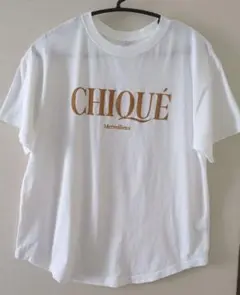 CHIQUÉ Merveilleux ロゴ Tシャツ ホワイト L