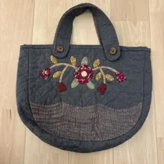 【一点物 】ハンドメイドパッチワーク トートバッグ ナチュラル系 大容量