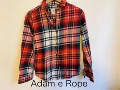 Adam e Rope ★チェックシャツ　長袖　レッド　M