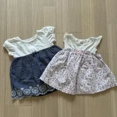 女の子 ワンピース、ロンパース70 2枚セットのサムネイル