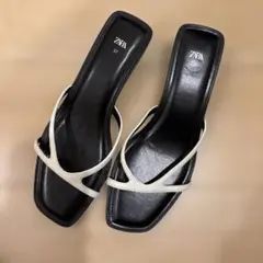 ZARA ザラ　サンダル　37 キトンヒールのサムネイル