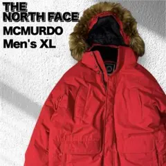 【希少カラー】ノースフェイス ダウン マクマード 赤 XL ファー付き 正規品