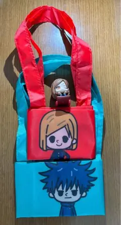 【呪術廻戦】伏黒恵 釘崎野薔薇 アリナミンコラボ エコバッグ ハグコット３点