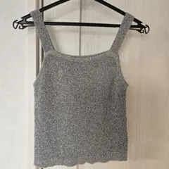 mystic グレー ニット風 キャミソール