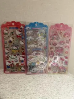 サンリオドロップジェリーシール3枚セットハローキティ シナモロール マイメロディ