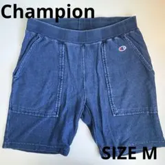 【Champion】スウェットショートパンツ ネイビー Mサイズのサムネイル