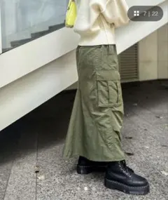 ジョイントワークス　ナイロンカーゴスカートM カーキ　JOINT WORKSのサムネイル