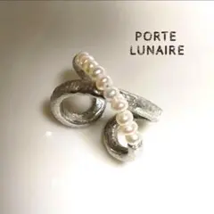 ◯錫リング◯ゴツキラクロス＋ちっちゃな淡水ベビーパール◯ハンドメイド◯受注製作◯