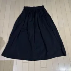 美品！UNIQLO ボリュームギャザースカート　Mサイズ　ネイビー