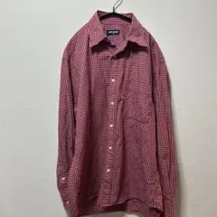 OLD UNIQLO 赤 チェック 長袖シャツ S