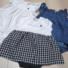 ポロ　ロンパースセット