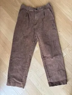 ユニクロ　タックワイドパンツ　コーデュロイ