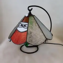 サンタクロースデザイン ステンドグラスランプ