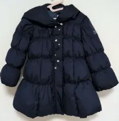 メゾピアノ ネイビー フード付き ダウンコート