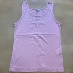 GLACIER ピンク タンクトップ ラインストーン装飾