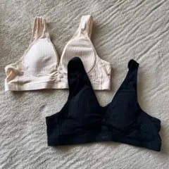 授乳用ブラ2点セット ピンク、ブラック