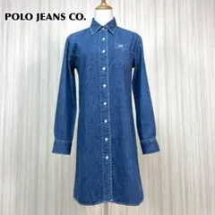 POLO JEANS CO.✨ポロジーンズ デニムワンピース ブルー 国旗ロゴ