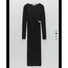 ZARA カットアウト入りニットワンピース