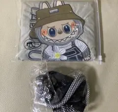 キャラクター トートバッグ 刺繍 Labubu ショルダー付き Lサイズ