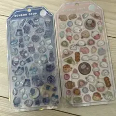 ボンボンドロップシール　シャーベット　シマエナガ　もちもち　よるねこ