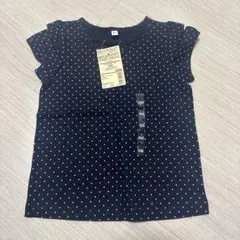 無印良品 ネイビー ドット柄 Tシャツ 100のサムネイル