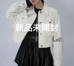 HARE レースキリカエデニムジャケット　ホワイト