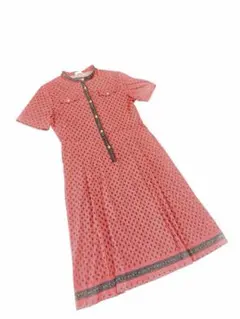 70s ヴィンテージ ワンピース 総柄 下北沢購入 古着 レトロ 半袖