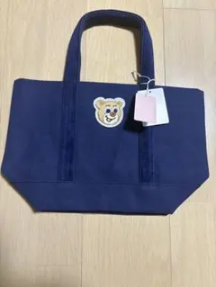 フェイラー オールドテディガール ワッペントートバッグ ネイビー L